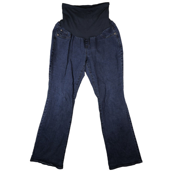Indigo Blue Denim - Indigo Blue Maternity Jeans Womens XLL Boot Cut Flare 33x31